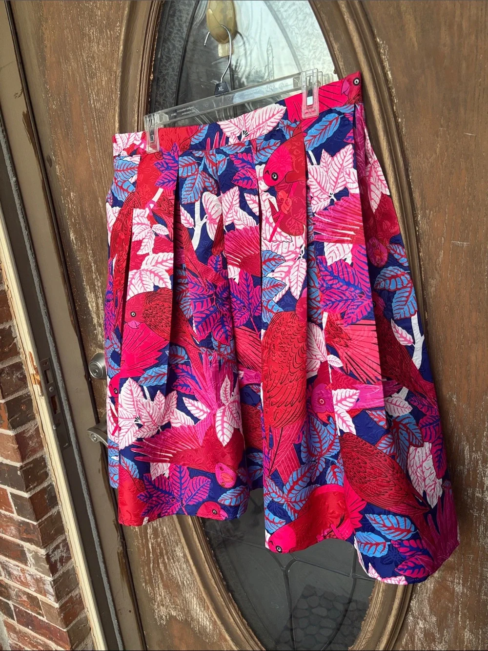 ModCloth pleated parrot skirt! Size XL